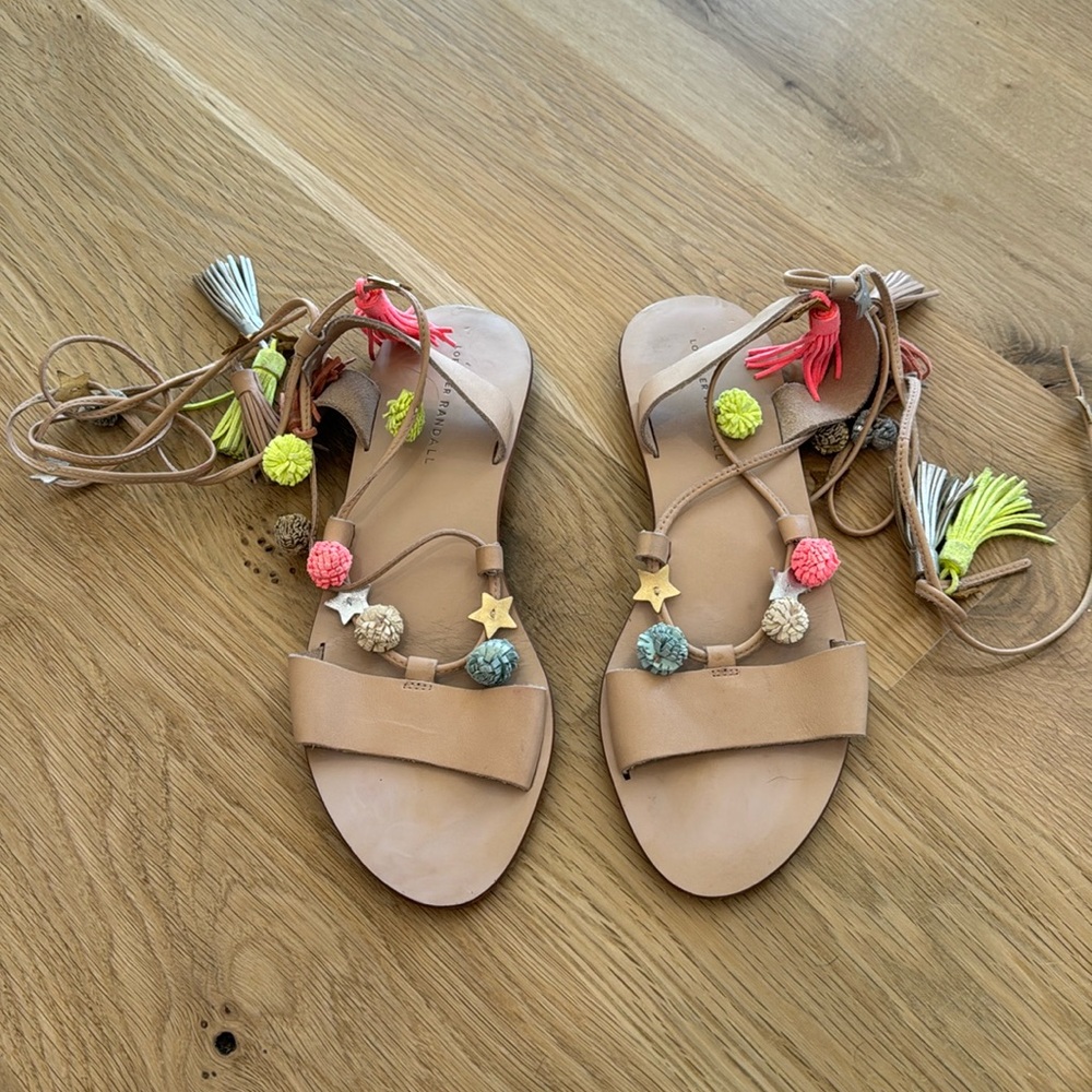 Loeffler Randall Suze Wrap Tassel Gladiator
Sandal Size 9